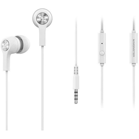 Monster NTune 50 Wired Earphones - White Monster