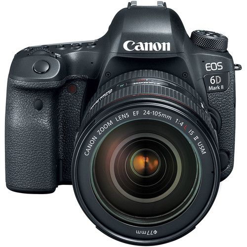 Canon EOS 6D Mark II Kit (24-105mm f/4L IS II USM Lens) DSLR Camera - Black Canon