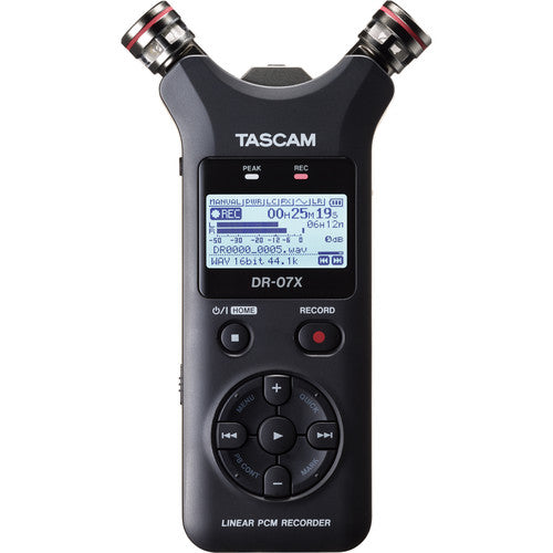 Tascam DR-07X 2-Track Portable Audio Recorder with Onboard Adjustable Stereo Microphone Tascam