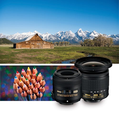 Nikon DX Landscape and Portrait Kit 10-20mm f/4.5-5.6G VR + 40mm F/2.8G Lenses Nikon
