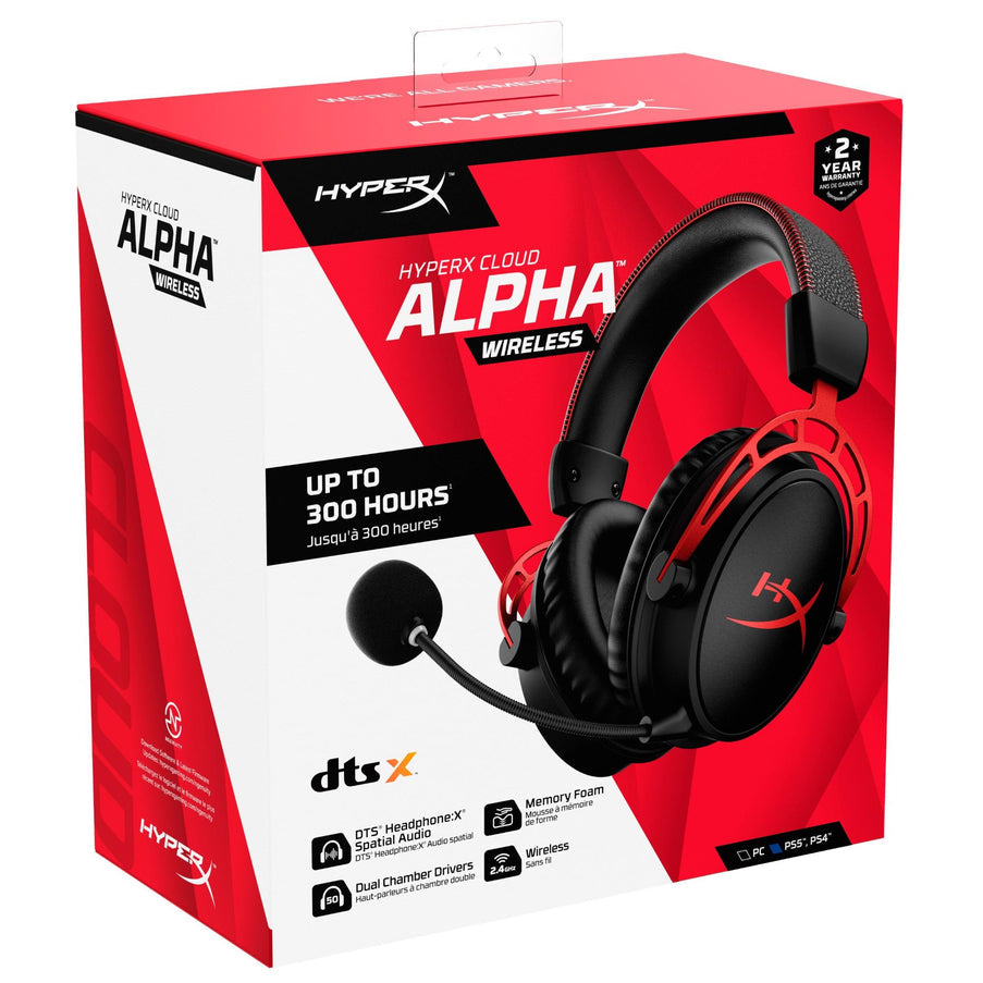 HyperX Cloud Alpha Wireless Gaming Headset - Black Red HyperX