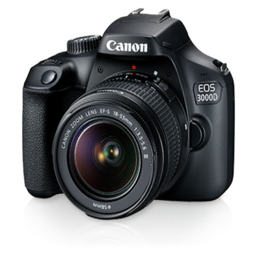 Canon EOS 3000D Kit (EF-S 18-55mm DC III) DSLR Camera - Black Canon