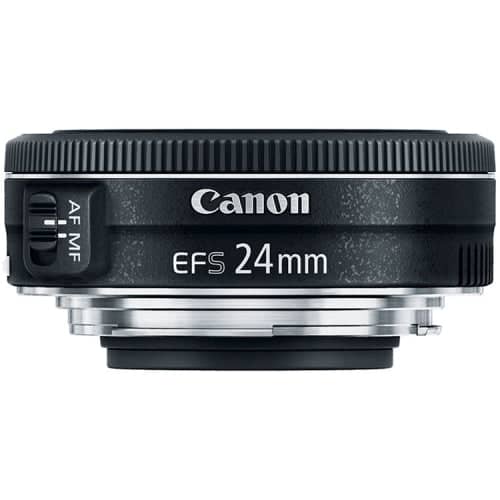 Canon EFS 24mm f/2.8 STM Camera Lens - Black Canon