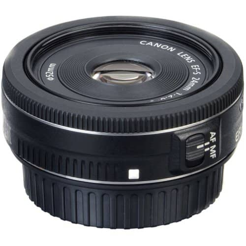 Canon EFS 24mm f/2.8 STM Camera Lens - Black Canon