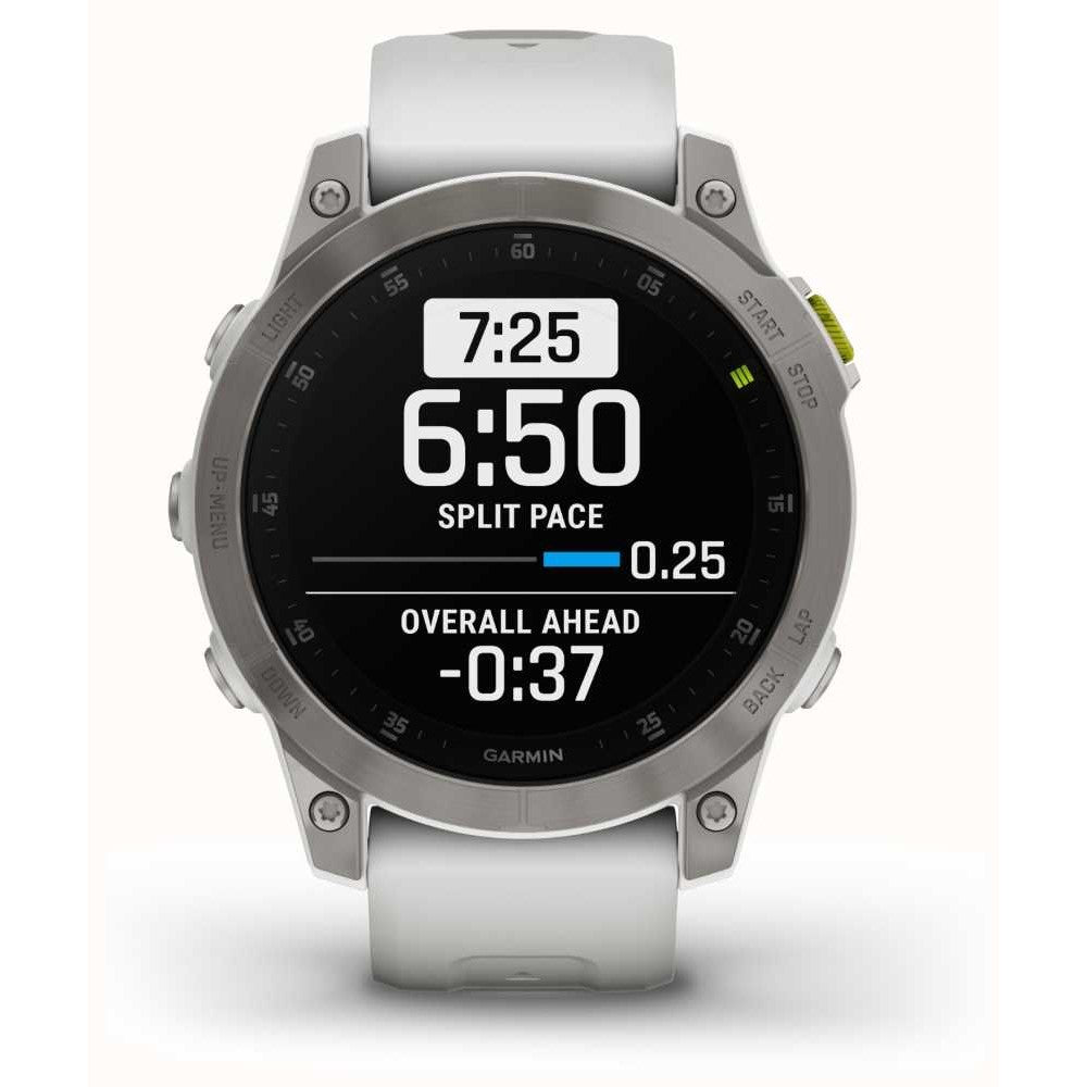 Garmin Epix Gen 2 Watch  Carrera White Titanium with Silicone Band Garmin