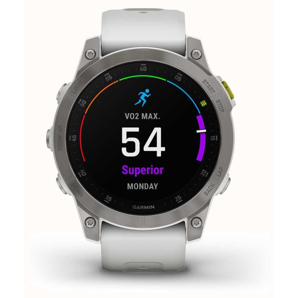 Garmin Epix Gen 2 Watch  Carrera White Titanium with Silicone Band Garmin