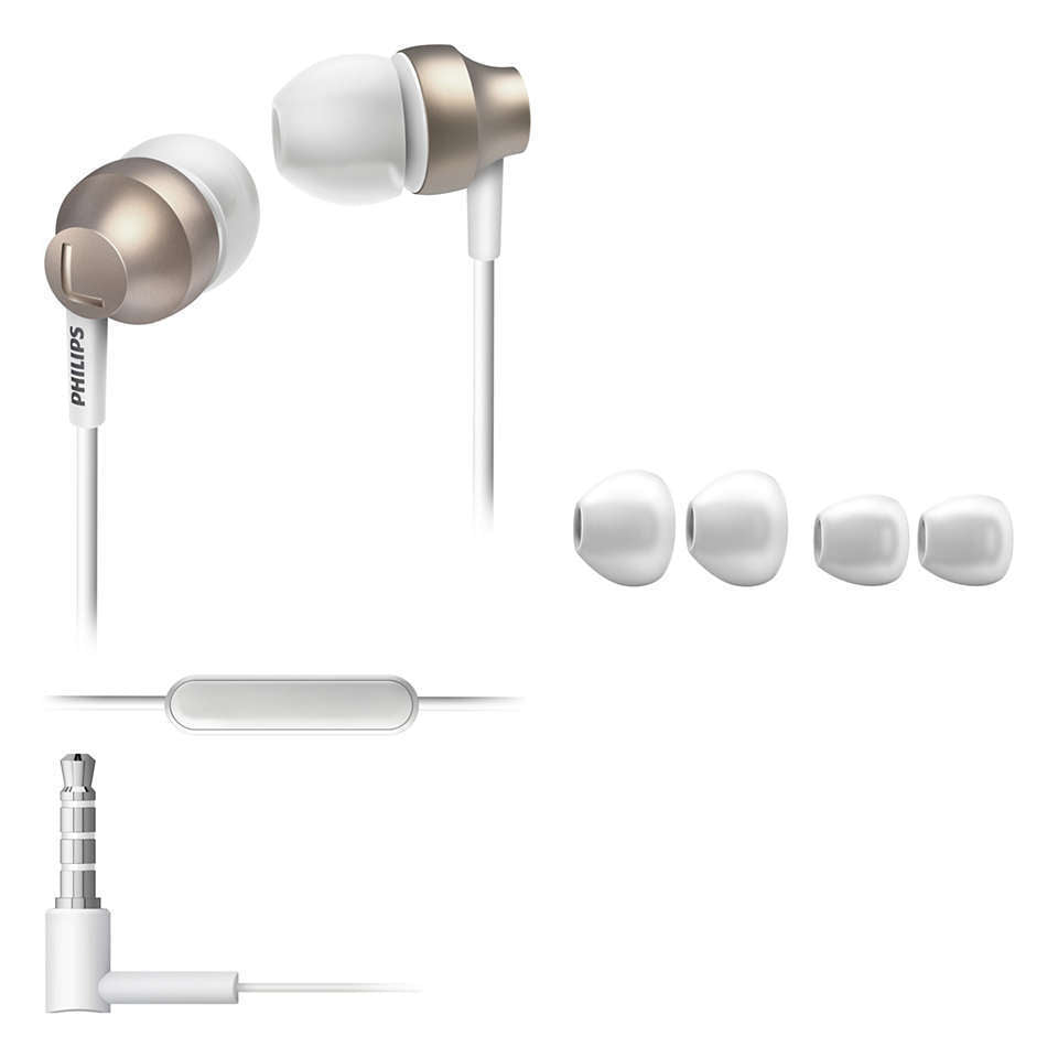 Philips In-Ear Headphones with Mic - Gold (SHE3855GD/00 ) Philips