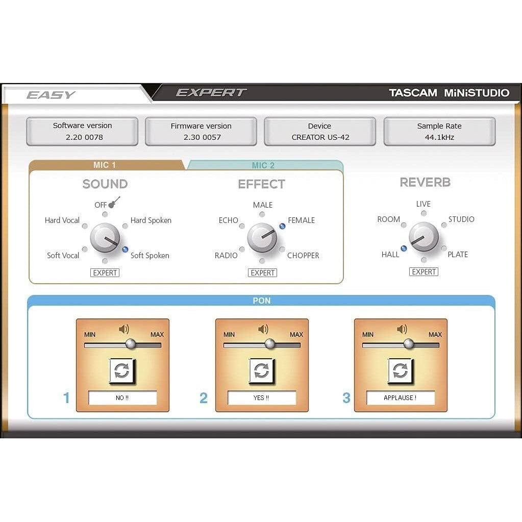 Tascam Ministudio Creator US-42B Podcast Studio - Black Tascam