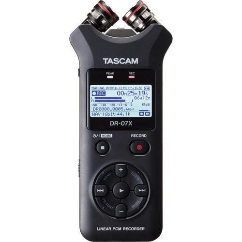 Tascam DR-07X 2-Track Portable Audio Recorder with Onboard Adjustable Stereo Microphone Tascam