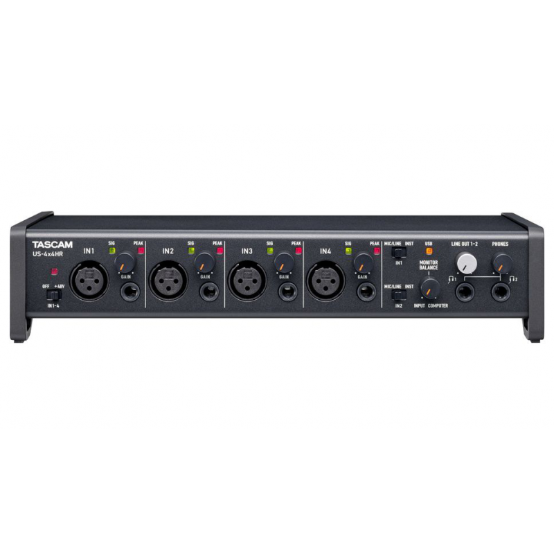 Tascam US-4x4HR Desktop 4x4 USB Type-C Audio/MIDI Interface Tascam